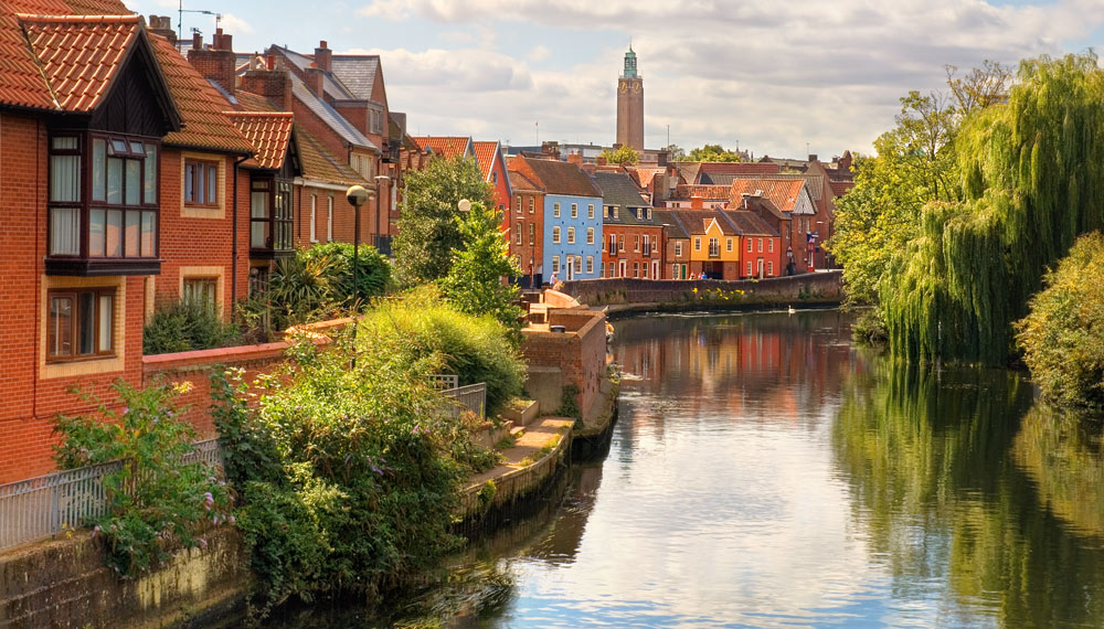 Quayside Norwich on the River Wensum