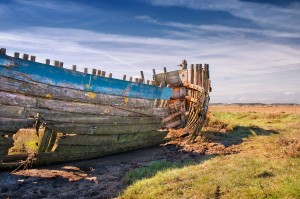 An old boat at Blakeney