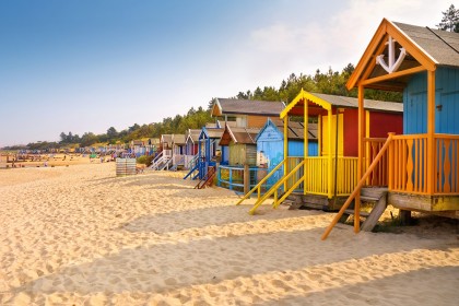 Visit the colourful beach huts at Wells next the Sea