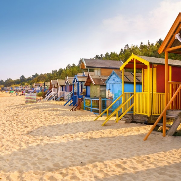 Visit the colourful beach huts at Wells next the Sea