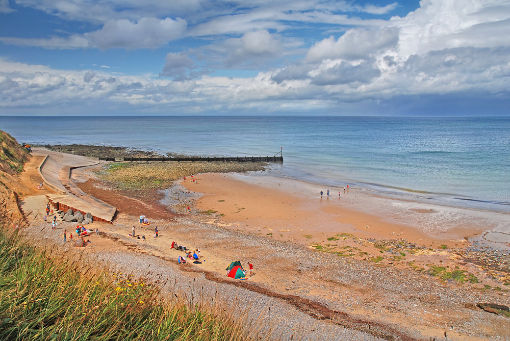 West Runton beach from the clifftop